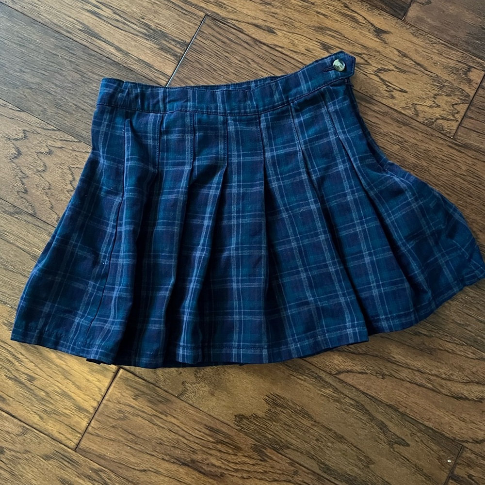 American Eagle Outfitters Navy Plaid Mini Skirt